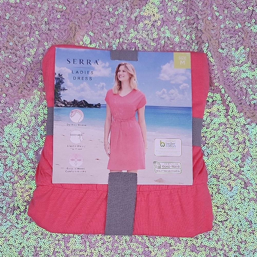 Serra Pink Ladies Dress Medium NWT